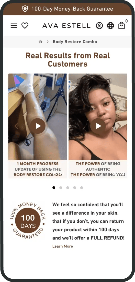 How Ava Estell increased their conversion rate by +12 with Videowise